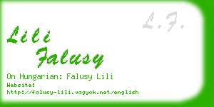 lili falusy business card